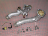 1990-1996 Nissan 300zx Twin Turbo OEM Radiator Upper & Lower Coolant Water Neck - Set