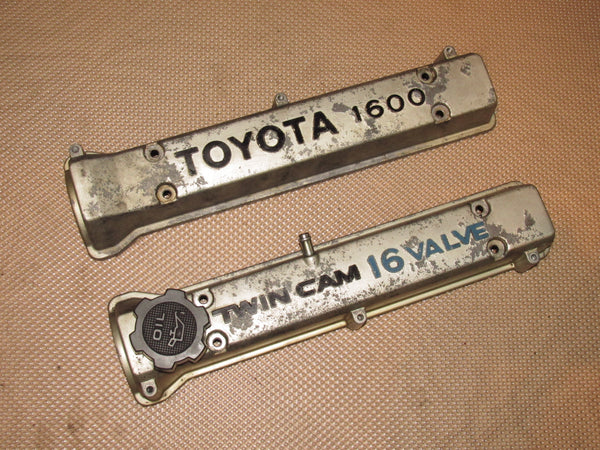87-89 Toyota MR2 Used OEM Engine Valve Cover Set - 4AGE